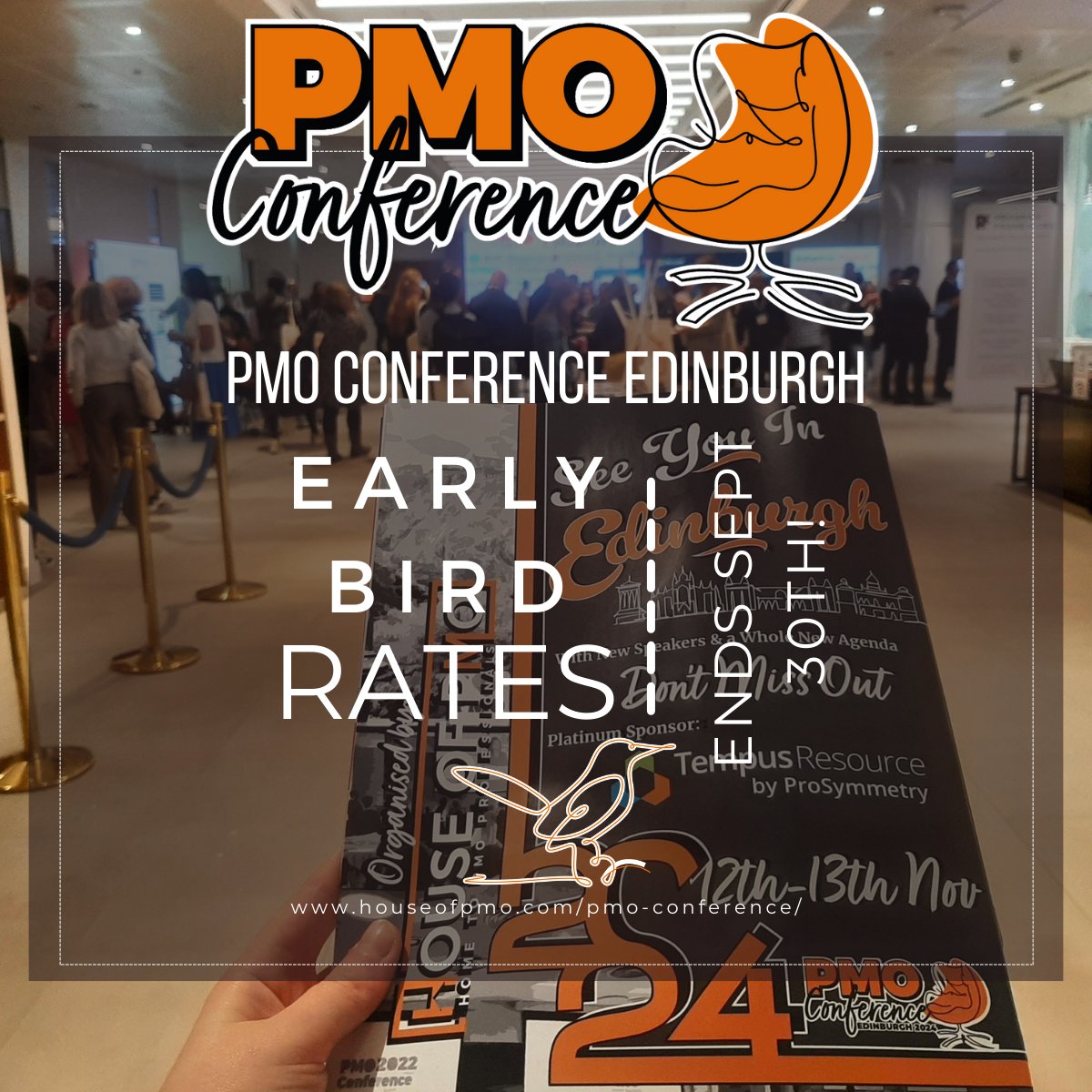 houseofpmo's tweet image. The Early Bird offer ends 13 October – don’t miss your chance to get the best value on tickets for PMOLearn! (11 Nov) and the PMO Conference (12 Nov) in Edinburgh. 
Available on single and 2-day passes.

Book now: houseofpmo.com/pmo-conference…
#pmoconf