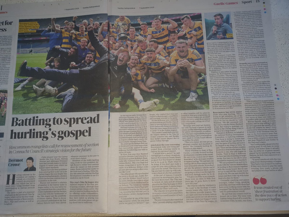 eldolanli's tweet image. Thanks @dermotcrowe1 for highlighting this very important issue for Roscommon Hurling. Hopefully common sense will prevail @propearses @DaloAnto @SmallerFishGAA @DonalOgC @DuignanMichael @gbfmsports @DazK1978 @LiamLsheedy @GrathNoel @padraicmulry @DavidWaldronRos
