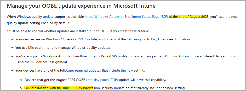 Ridley19's tweet photo. @Mister_MDM @IntuneSuppTeam @MSIntune @WindowsUpdate This explains it a bit clearer https://t.co/HdW6l78kGn