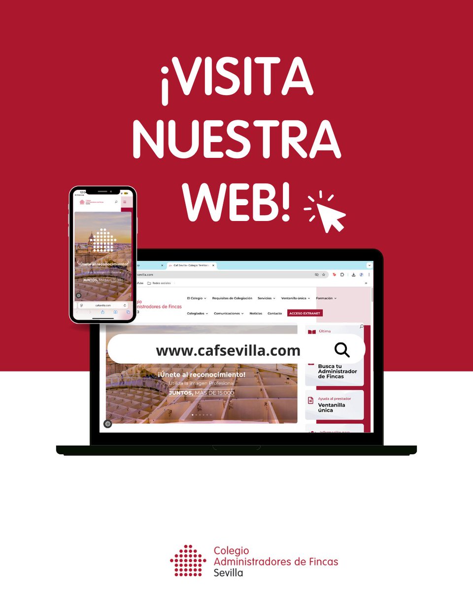 Os informamos de que hemos llevado a cabo un rediseño global de nuestra página web (cafsevilla.com), con el objetivo de ofrecer un entorno más actual, accesible y sencillo de manejar, especialmente por el volumen de contenidos que alberga.