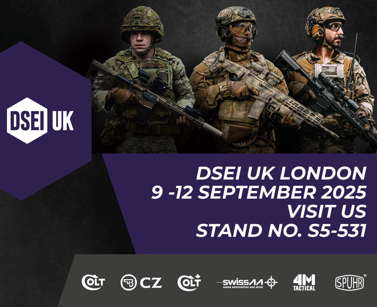 The DSEI defense and security expo in London kicks off tomorrow. Do not miss the chance to explore the top products from our brands <a href="/CZ_GUNS/">CZ GUNS</a>, <a href="/thecoltfirearms/">Colt Firearms</a>, S&amp;B, Colt Canada, Spuhr, 4M Systems, and swissAA, and visit us at booth S5-531. We look forward to seeing you there.