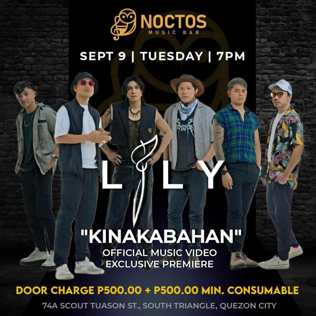 KINAKABAHAN Official MV Exclusive Premiere tomorrow September 9, 7pm at Noctos Music Bar. See you! 👀💛