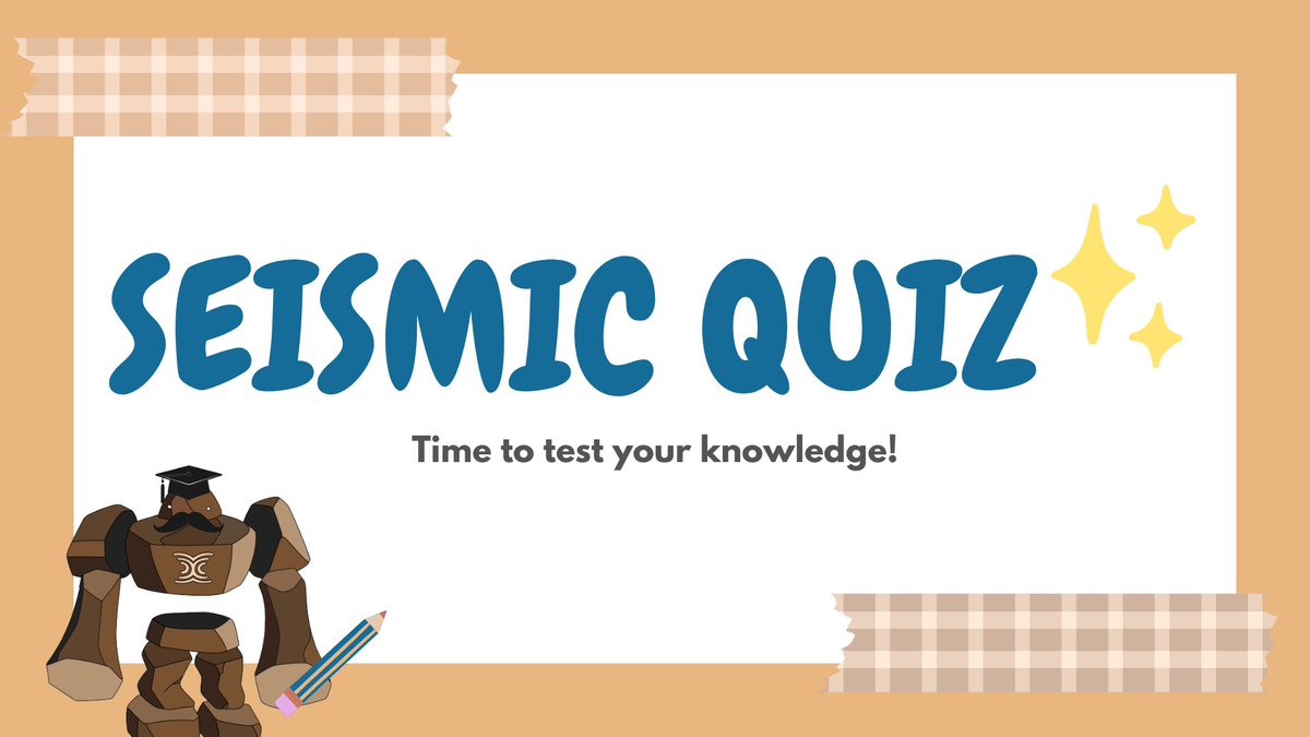 nyamiGG's tweet image. Another
@SeismicSys
QUIZ today. If you trust your knowledge, this is the perfect challenge !
Monday 8 September at 2 PM UTC
discord.com/invite/seismic

#quizmaster