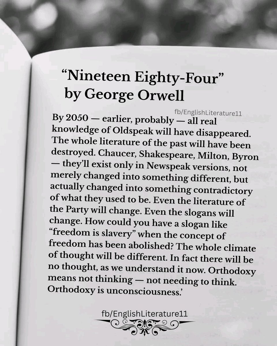 B_Human92's tweet photo. "Nineteen eighty-four" by George Orwell https://t.co/cDo5Gsz5qc