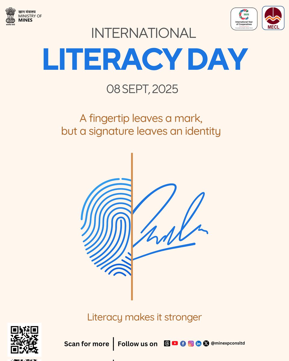minexpconsltd's tweet image. On International Literacy Day, MECL reaffirms its commitment to inclusive growth by supporting education, awareness, and skill development in the communities we serve.

Because true progress begins with literacy and learning. 

#InternationalLiteracyDay  #EmpoweringCommunities