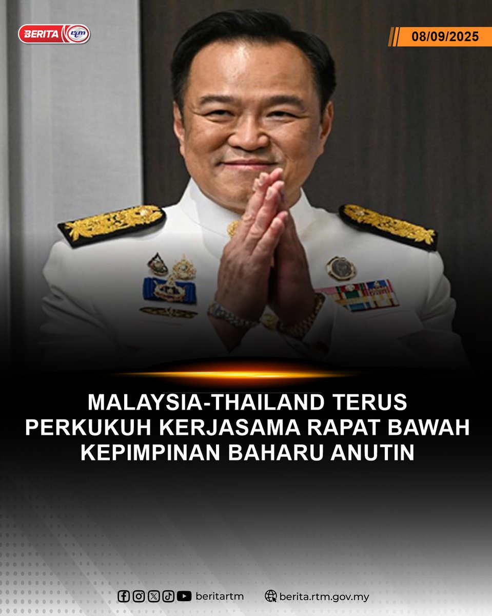 Malaysia berharap dapat memperkukuh kerjasama dua hala, khususnya dalam membangunkan kawasan sempadan bersama.
berita.rtm.gov.my/nasional/senar…

'Yang sahih di RTM'
#RTM #BeritaRTM #MalaysiaMadani #TaatSetia #BersamaMALAYSIAKU #RancakkanMADANI #MADANIBekerja