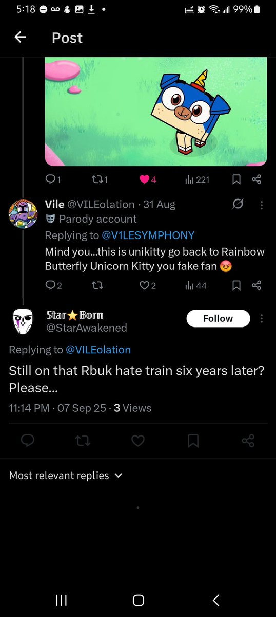 VILEolation's tweet image. Grown man mad about Rainbow Butterfly unicorn kitty