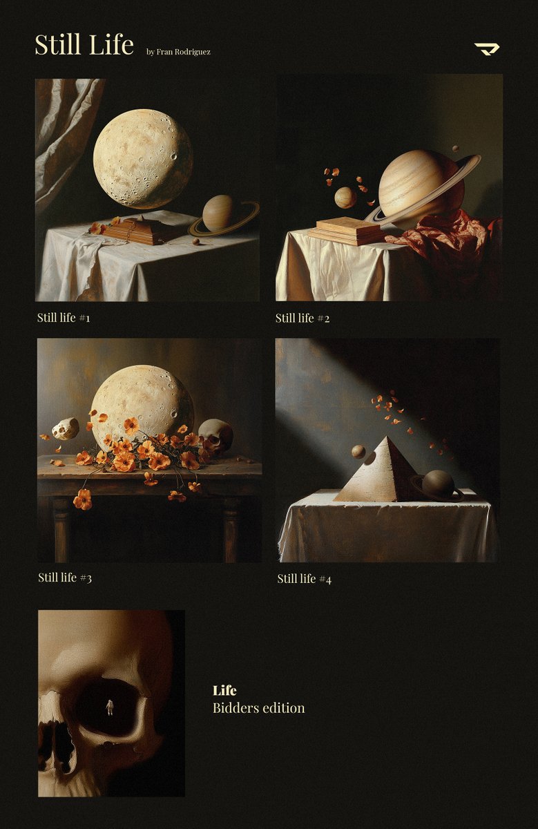 Still life 〰️ my personal cosmic take on the classic style of still life paintings goes live today at 18:00 CET / 12:00 EST