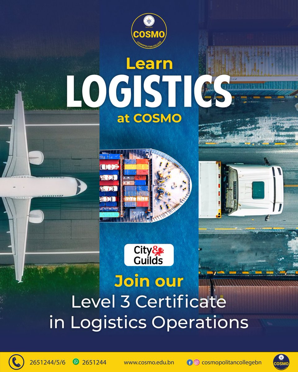 cosmopolitancbn's tweet image. September intake is OPEN💙💛

Moving the world, one shipment at a time. Precision, speed, and seamless logistics operations. 🦺🚚#LogisticsOperations #Logistics #SupplyChain #Operations #Warehouse #Shipping #Freight #Delivery #LogisticsLife