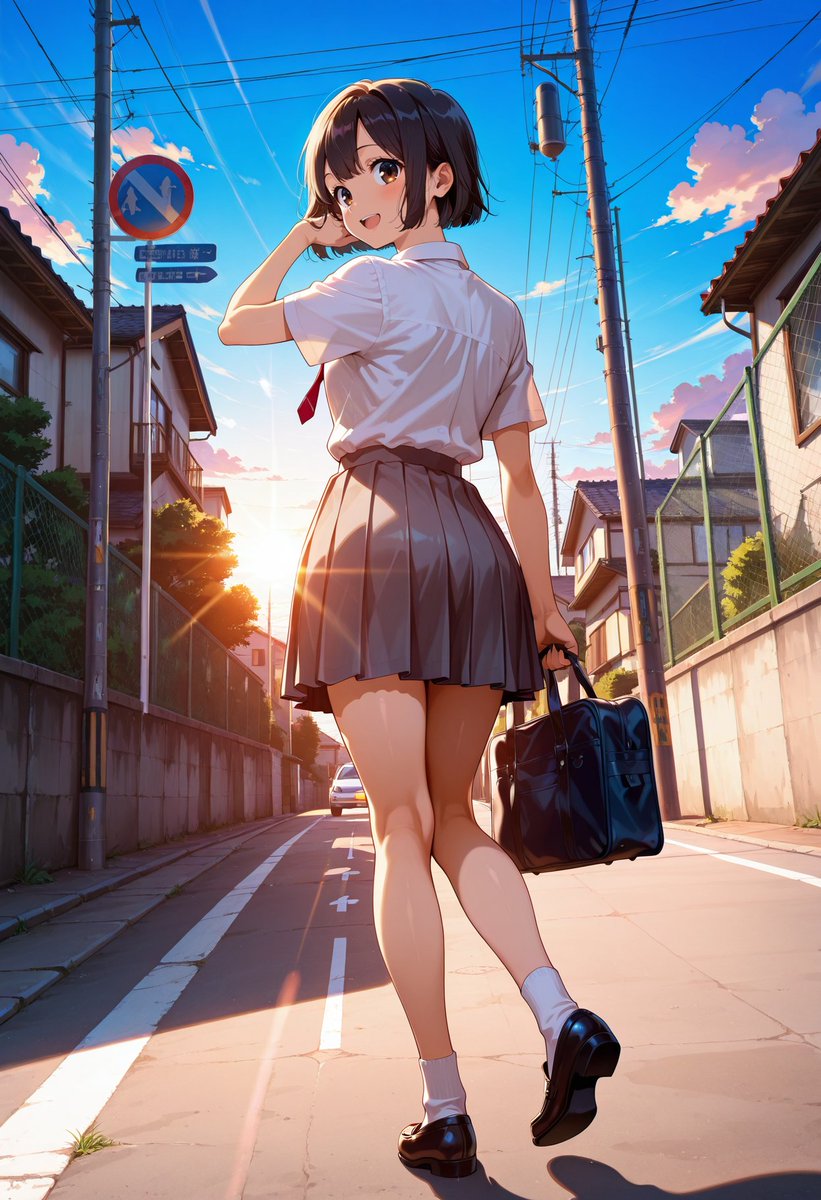 今日もおつかれさまでした！
９月なのにまだまだ暑いですねぇ～。
#AIart #AIgirl #AIイラスト #AIイラスト部