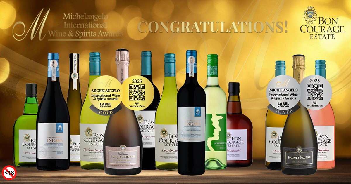 Bon Courage Estate (@boncouragewines) on Twitter photo Weβre delighted to share that Bon Courage wines have received multiple Gold and Silver medals at the Michelangelo International Wine & Spirits Awards β Cheers to our team and the wonderful wines we create! #BonCourageWines #MichelangeloAwards Weβre delighted to share that Bon Courage wines have received multiple Gold and Silver medals at the Michelangelo International Wine & Spirits Awards β Cheers to our team and the wonderful wines we create! #BonCourageWines #MichelangeloAwards