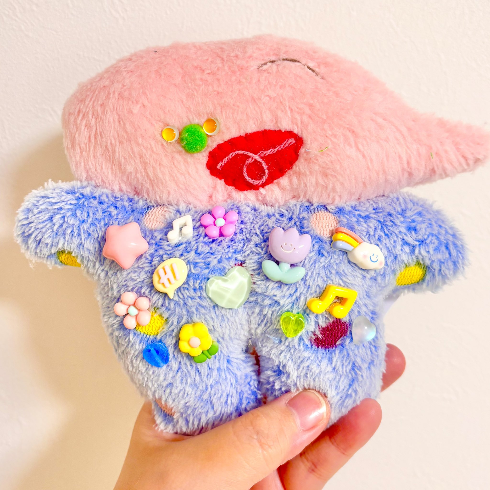 作家ものpream(ぷりぃむ)さんのぬいぐるみ　ぺたんこぴぷちゃん　ハンドメイド 作家ものpream(ぷりぃむ)さんのぬいぐるみぺたんこぴぷちゃん