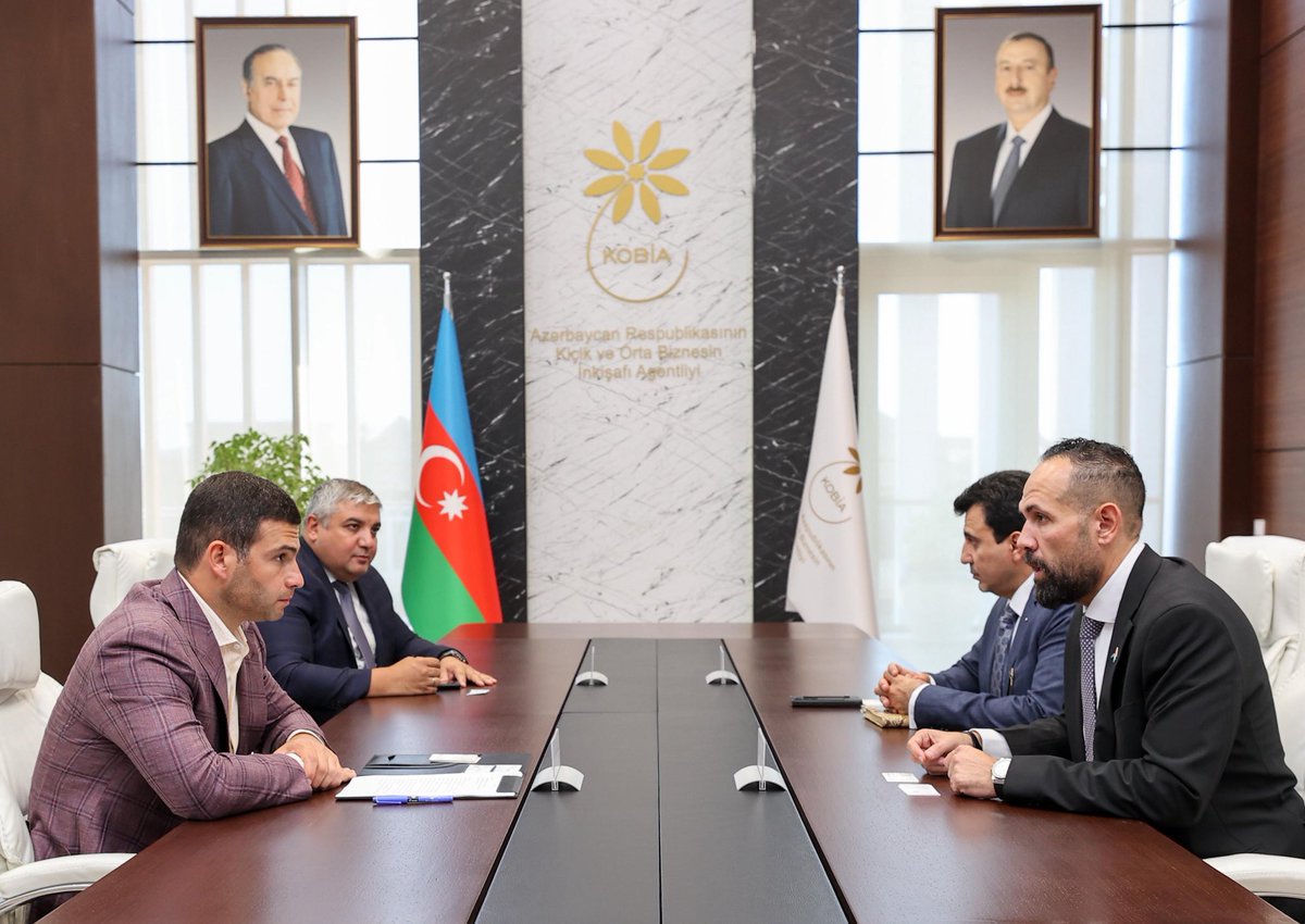 MammadovOrkh's tweet photo. As co-chair of the 🇦🇿–🇸🇦 Joint Business Council, hosted at @BakiKOBevi Vice Presidents of Saudi @TAQA Energy Services Company, Mr. Rayed Al Eskandarani and Mr. Raid BuKhamseen to explore areas of mutual interest, inform on KOBİA’s support and engage local #SMEs in future projects https://t.co/cM8xL2lZhx