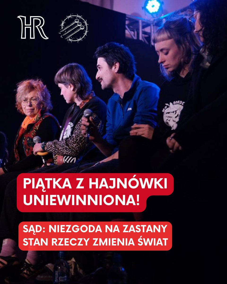 🔴 Uniewinnieni! Zapadł wyrok w sprawie Piątki z Hajnówki.

Sąd: Niezgoda na zastany stan rzeczy zmienia świat

- Dzisiejszy wyrok to wielkie zwycięstwo sprawiedliwości. Sąd jasno powiedział, że działania oskarżonych nie były przestępstwem. Wyrok jest bardzo ważny, ponieważ wbrew