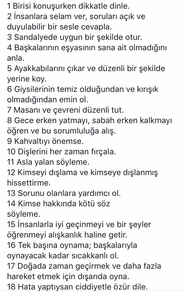 Japonya'da her sene başında okul idaresi ve öğretmenler, öğrenci velilerine 18 maddeden oluşan bir liste gönderiyorlarmış. 

Bizde ne gönderiyorlar?