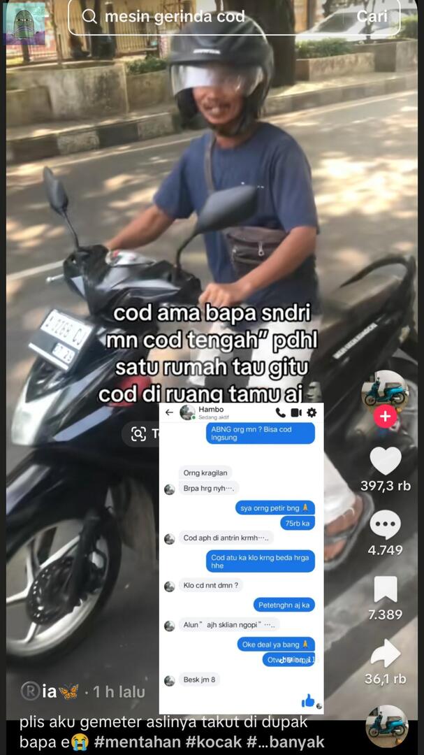 tanyakanrl's tweet image. 💚 Ini lucu banget weh ada anak jualin gerinda punya bapaknya, fyi dia jualinnya diem" ya dikiranya udh gak kepake diumpetin dulu 3-4 hari, dijualnya di marketplace fb chat-an di messenger udh fix mau cod-an dan plotwist yg beli adalah bapaknya sendiri 😭