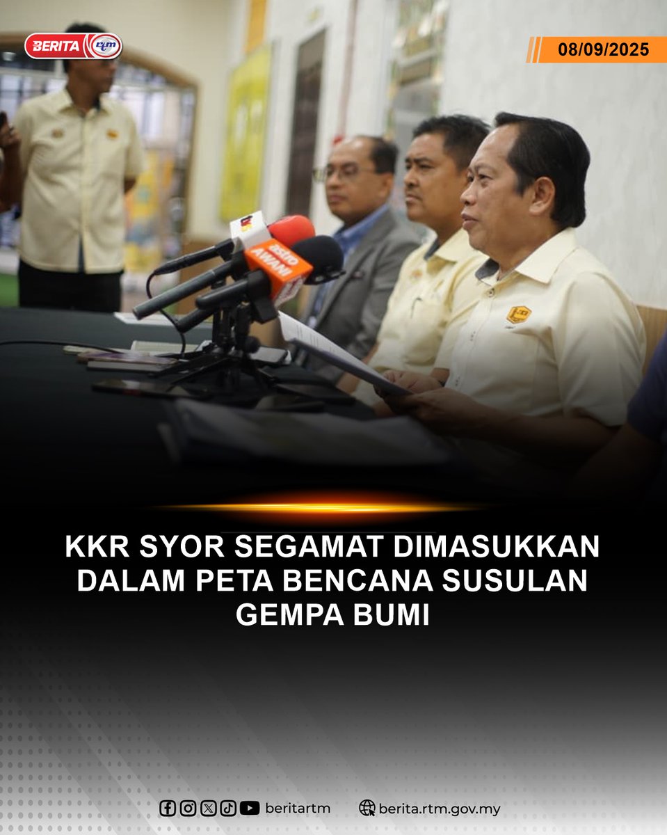 Langkah itu penting bagi memastikan bangunan dan struktur di kawasan berisiko dibina mengikut spesifikasi yang tepat.
berita.rtm.gov.my/nasional/senar…

'Yang sahih di RTM'
#RTM #BeritaRTM #MalaysiaMadani #TaatSetia #BersamaMALAYSIAKU #RancakkanMADANI #MADANIBekerja