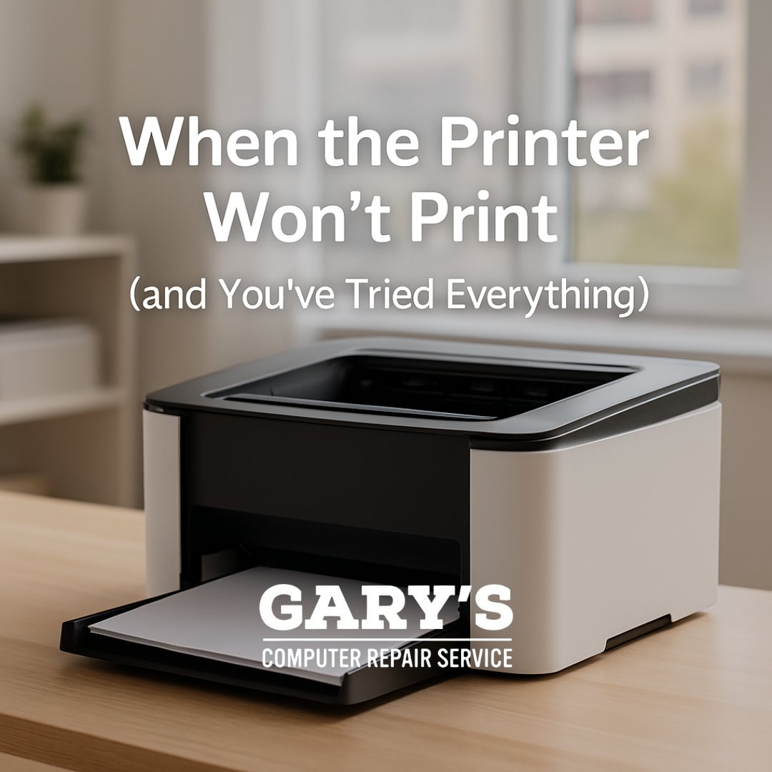 garysrepair's tweet image. We fix printer and peripheral problems fast — onsite or remotely — so your team can get back to work without the stress.

Call us today and say goodbye to printer headaches.
#PrinterRepair #ITSupportDublin #OfficeTech #IrishBusiness #FixItFast