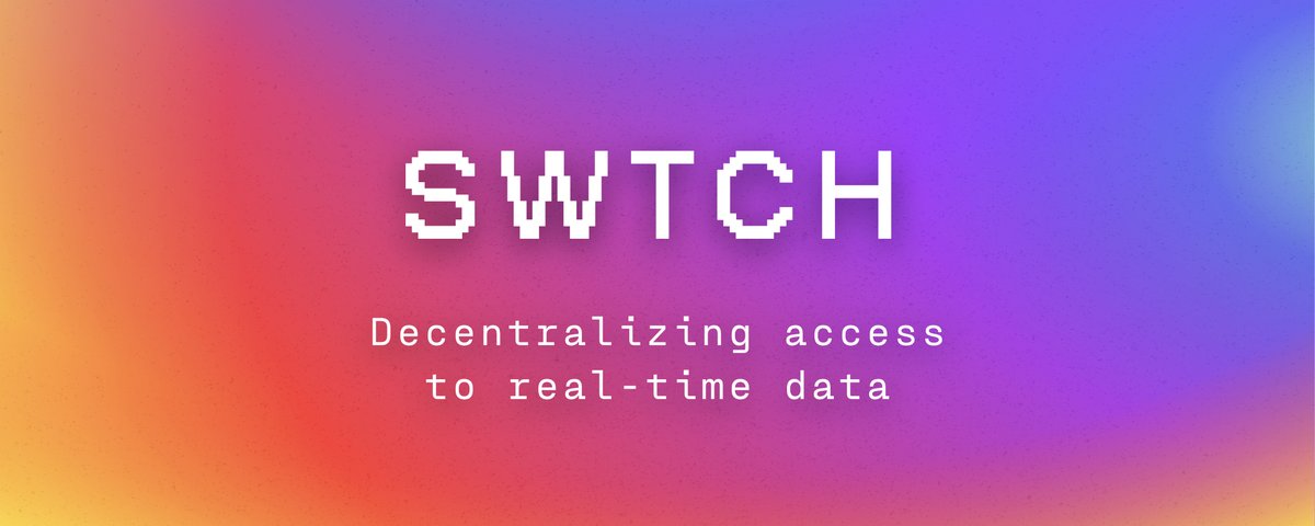 Switchboard logo with tagline Decentralizing access to real-time data