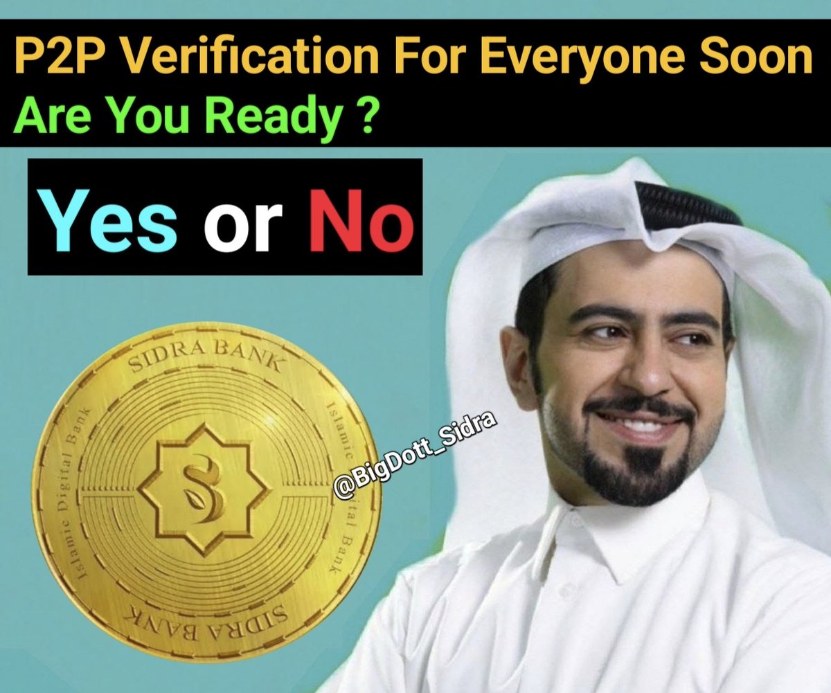 BigDott_Sidra's tweet image. P2P Verification For Everyone Soon✌️

Are You Ready ?

1. Yes
2. No

Like ❤️  |  Repost  🔄  |  Comment 🖍️

#SidraFamily #CORE $PI $SOL #Bitcoin