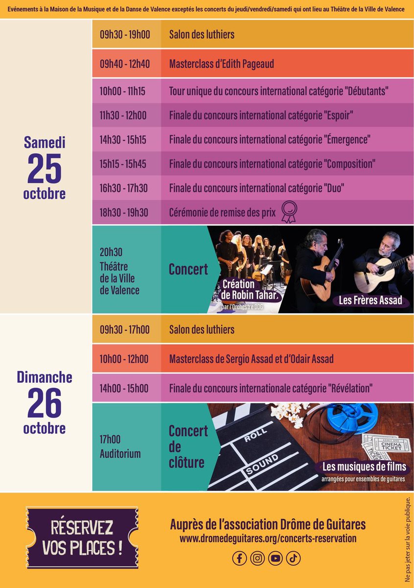 Le programme détaillé de la 9eme édition du festival international Drôme de guitares !
Informations et réservations sur dromedeguitares.org