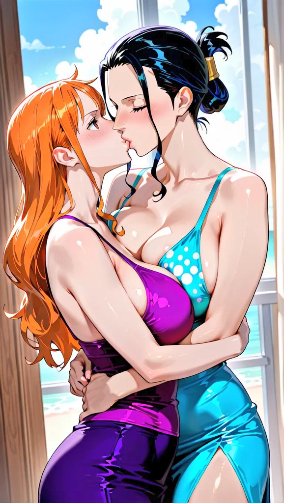 RobinNico21146's tweet photo. Nami kisses Nico Robin (One Piece) 🧡🖤

Source: https://t.co/hVhymofQ7z

#AIart #anime #fanart #illustrationart #wallpaper #kiss #ONEPIECE #onepiecefanart #onepieceart #onepiecewaifu #NicoRobin #nicorobinfanart #nicorobinonepiece #Nami #namionepiece #namifanart #namixrobin https://t.co/ZqkRzaZpae