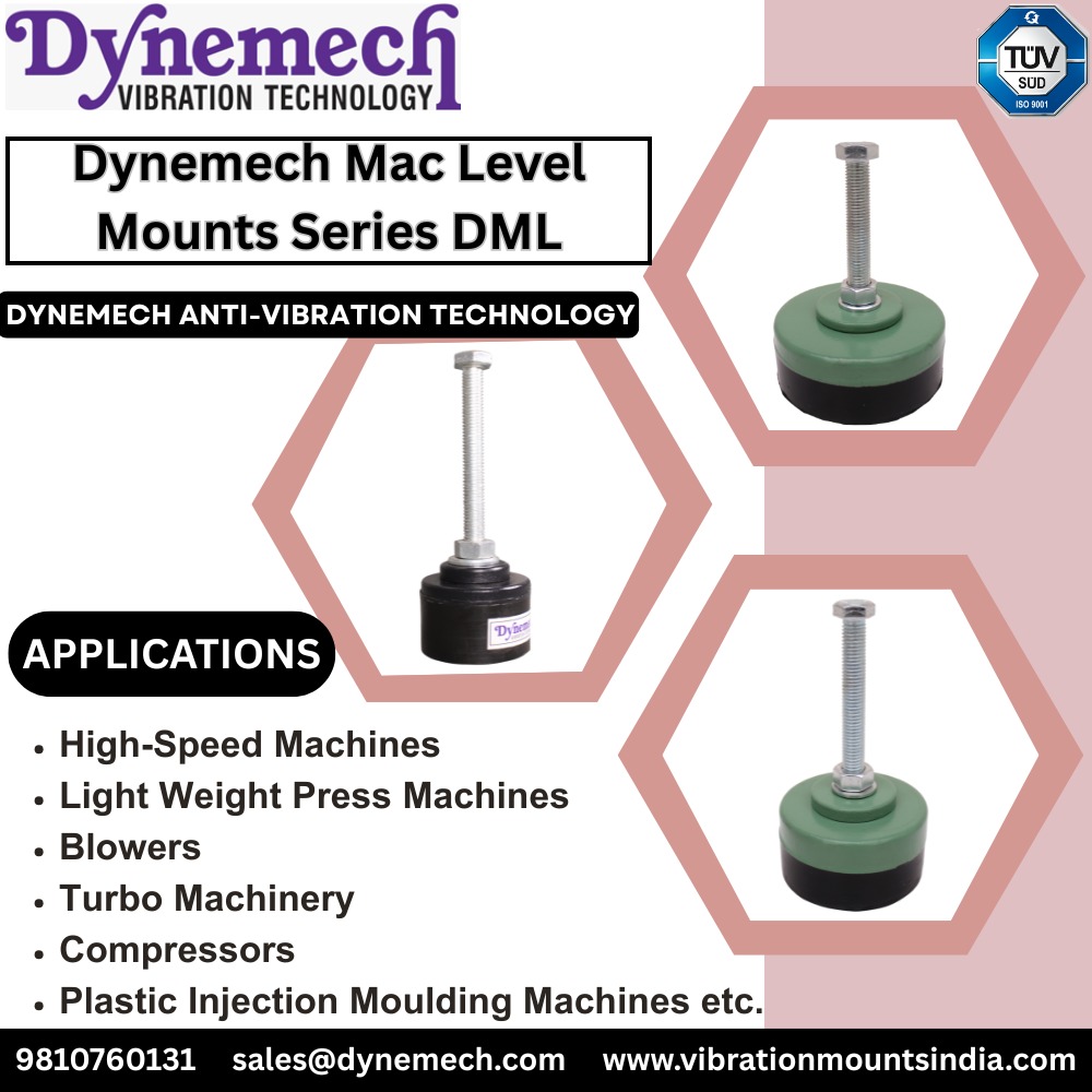 dynemech's tweet image. Dynemech Anti-Vibration Technology Mac Level Mounts Series DML

#Dynemech,#AntiVibrationTechnology,#VibrationControl,#IndustrialSolutions,#MachineLeveling,#DMLMounts,#EngineeringExcellence,#PrecisionMachinery,#MadeInIndia

9810760131
sales@dynemech.com
vibrationmountsindia.com