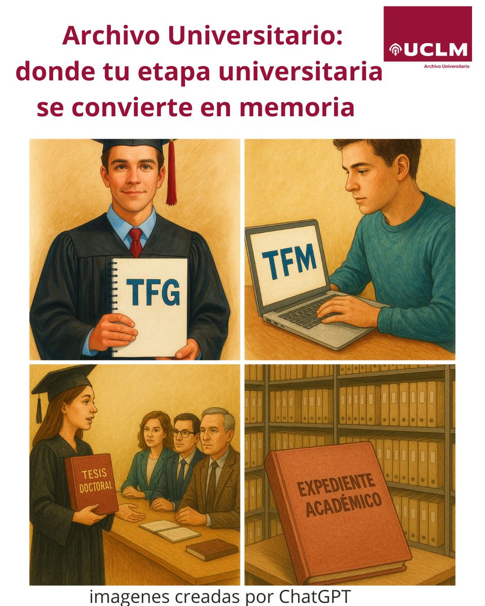 ¡Bienvenidos, alumnos y alumnas de la <a href="/uclm_es/">Universidad de Castilla-La Mancha</a> al curso 2025-2026! 

Vosotros sois el futuro🚀 y en el #Archivo Universitario conservaremos la memoria de vuestro paso por la universidad 👨‍🎓👩‍🎓
#bienvenidauclm #vueltaaclases #archivouniversitario  #tesis #tfg #tfm