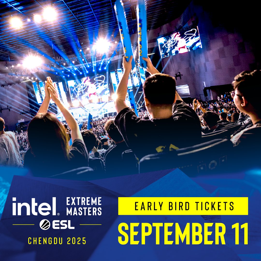#IEM Chengdu 2025 tickets go LIVE THIS THURSDAY 11th September at 6PM (UTC+8)🇨🇳📆

🎟️ 5 ticket tiers for Playoffs
👀 Group Stage tickets available
🎁 Exclusive Goodie Bag for tier 1 3-Day ticket holders