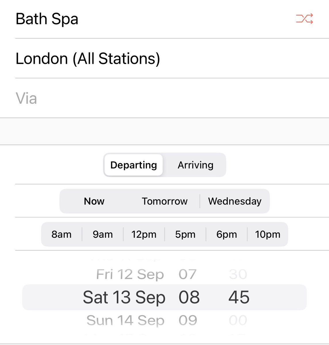 Just checking train times….