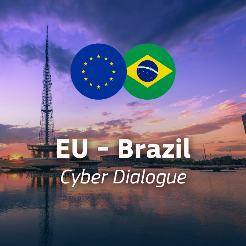 DigitalEU's tweet photo. 🇪🇺🤝🇧🇷 The EU and Brazil held their third Cyber Dialogue in Brasilia, united in their goal to combat cybercrime globally.

The dialogue facilitated exchanges on:

🛡️the cyber threat landscape
🛡️critical infrastructure protection
🛡️secure connectivity
🛡️enhancing cyber stability
