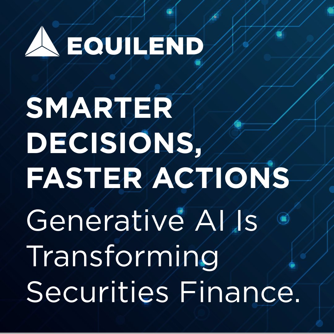 Our latest article takes a look at the defining role of Generative AI tools like EquiLend AI Assistant, in redefining data, insights and decision-making across securities finance. 
equilend.com/insight/the-fu…
