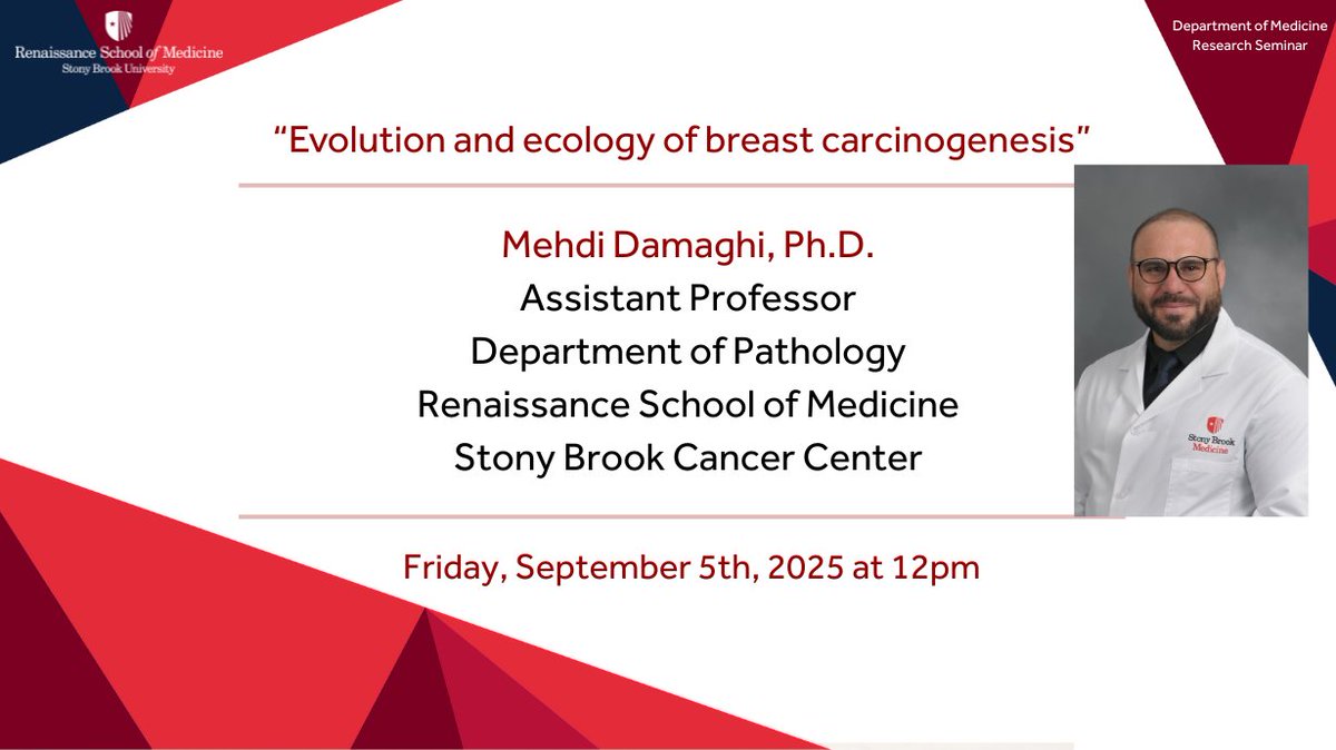 sbudeptofmed's tweet photo. Thank you Dr. Damaghi for your excellent talk at the first @sbudeptofmed research seminar of the year #stonybrookcancercenter https://t.co/CYCEpss3WS