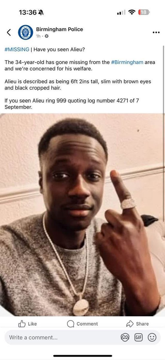 Gambians in the UK especially Birmingham area, please help us find Alieu. 

Please RT! 

#Gambians #Gambia