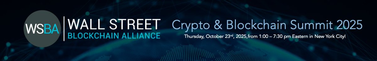 WallStreetBTC's tweet image. Have you checked out the WSBA Crypto &amp;amp; Blockchain Summit 2025 schedule yet? It's packed with engaging, thought-provoking sessions. Save your seat before it's too late: ticketbud.com/events/fb7a5e1…

#WSBA #WSBAEvent #Blockchain #BlockchainEvent #Crypto #CryptoEvent #CryptoAssets