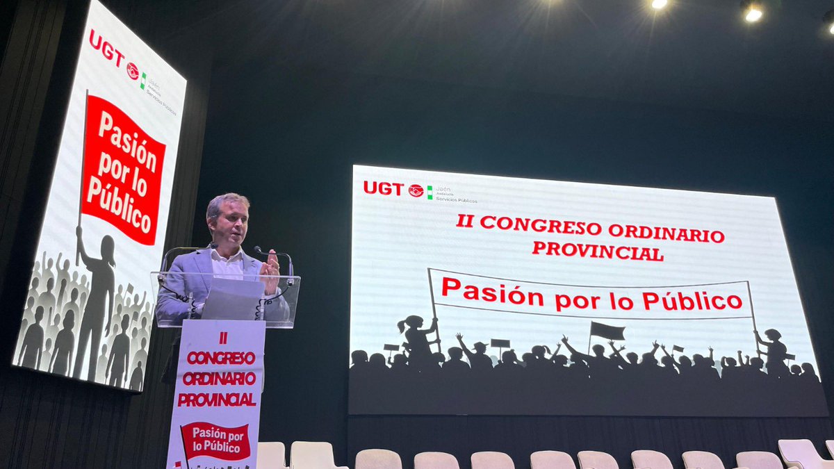 La FSP-UGT #Jaén celebra su II Congreso provincial con Toni Gil a la cabeza. Un sindicato clave en nuestro Ayuntamiento. 

En una etapa de crecimiento en el empleo, de refuerzo del escudo social, con avances salariales, el diálogo social es fundamental.