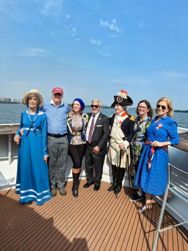 My participation in the Lafayette Bicentennial concluded Saturday with a Lafayette Birthday cruise on the Potomac. During the 13 months, the American Friends of Lafayette held more than 300 events in 24 states. Well done all!