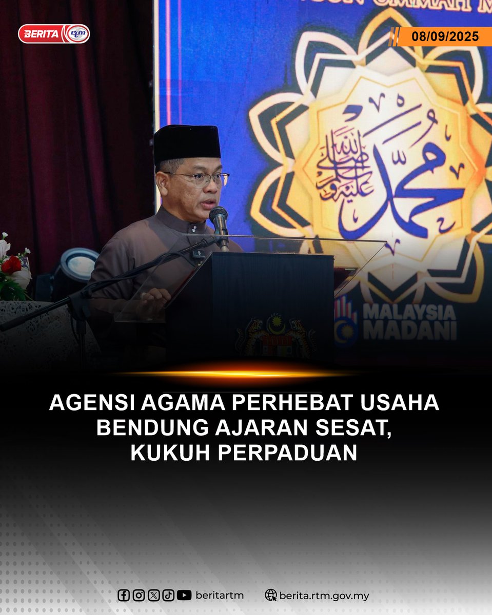 Kempen penghayatan nilai murni juga perlu digerakkan secara lebih agresif khususnya dalam kalangan generasi muda.
berita.rtm.gov.my/nasional/senar…

'Yang sahih di RTM'
#RTM #BeritaRTM #MalaysiaMadani #TaatSetia #BersamaMALAYSIAKU #RancakkanMADANI #MADANIBekerja