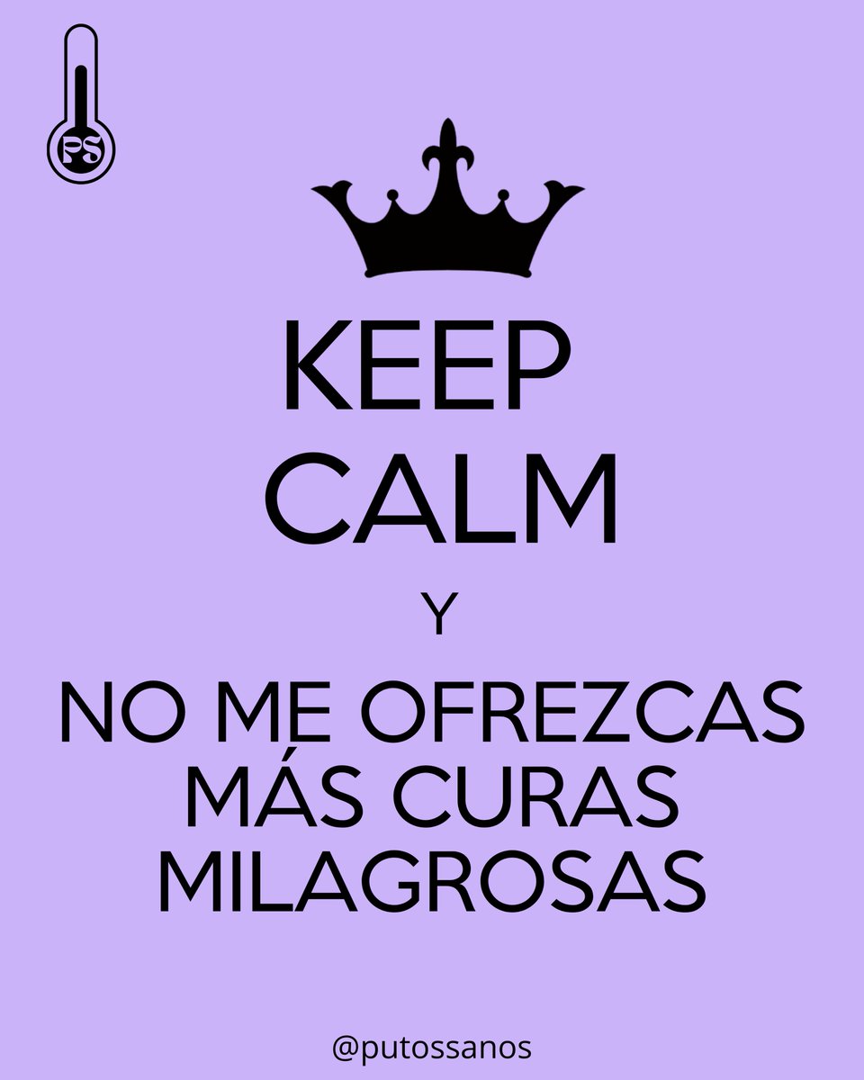 🧘‍♀️ Keep calm 🧘‍♀️

#putossanos #nomascurasmilagrosas #keepcalm