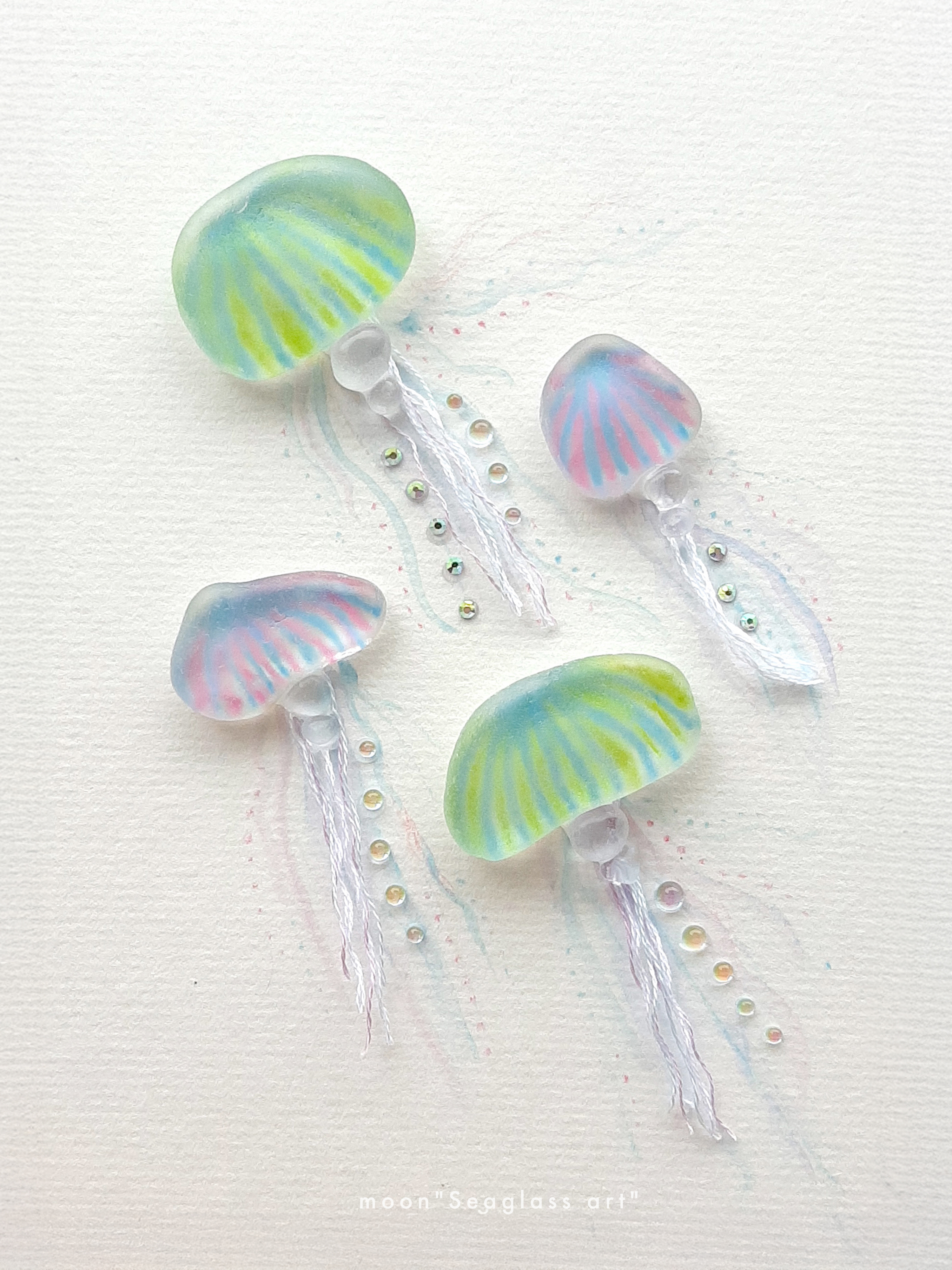 ④＊大人ブルー♡ムーン＊シーグラスアート ムーン・シーグラスアート (@moon_seaglass) / X