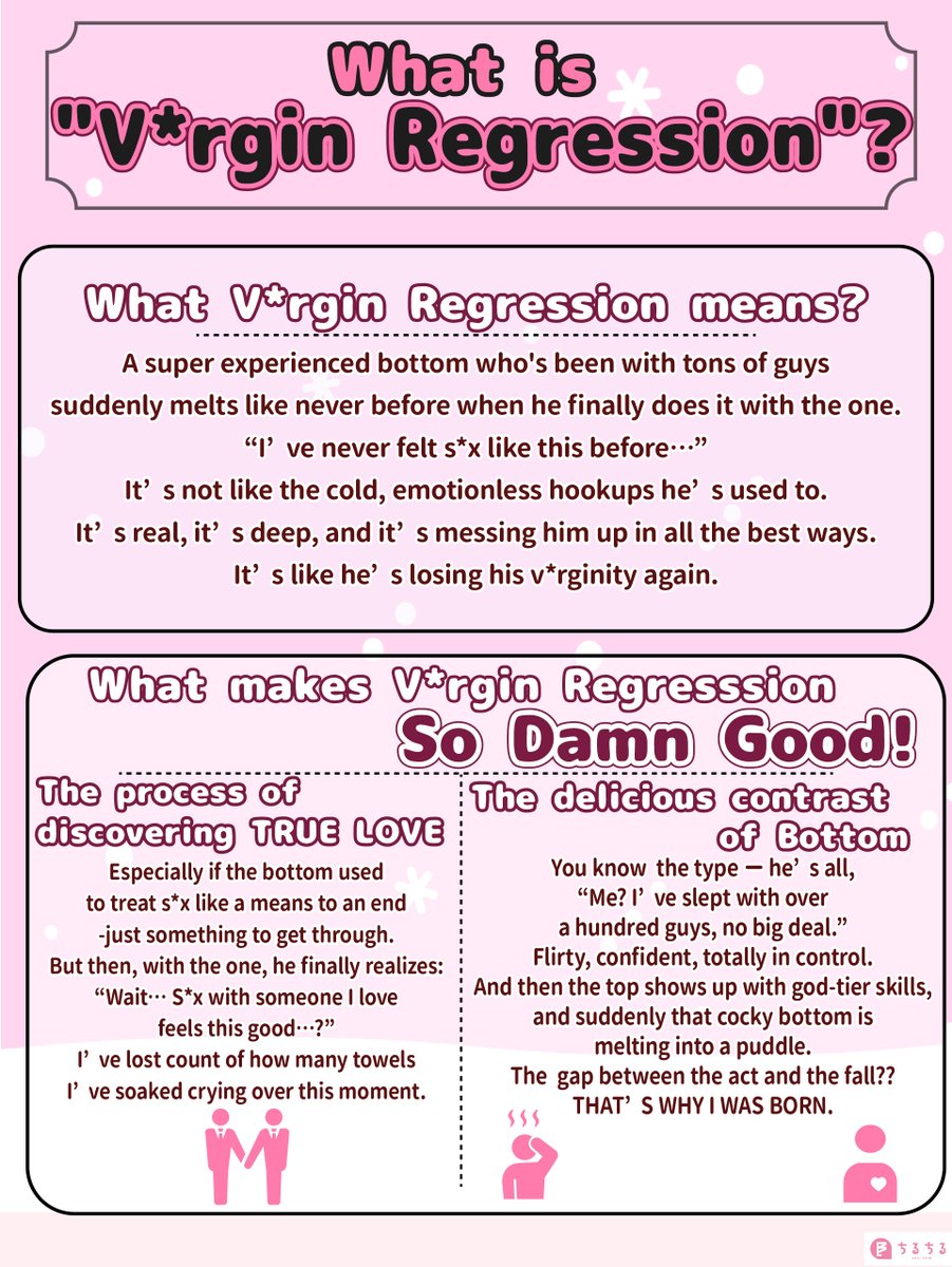 💭Ever heard of “v*rgin regression”?👂
It's when an experienced bottom meets their destined top and gets all flustered, thinking, “I've never had s*x like this before...!”🫣💖

Let's spread this new concept throughout our yaoi world!!!
#BL #yaoi #manga