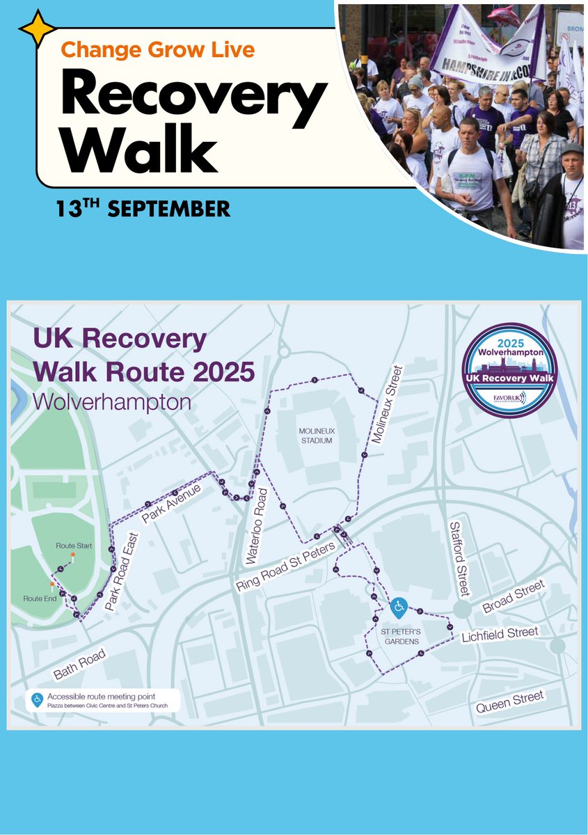 Join Us in Wolverhampton for a Celebration of Recovery

The UK Recovery Walk 2025 will take place on Saturday, 13th September 2025, Hosted in the vibrant city of Wolverhampton, this year’s walk promises to be a powerful celebration of recovery, resilience, and hope!