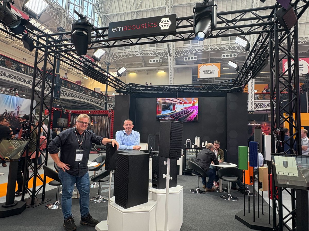 emacoustics's tweet photo. Hello from @plasashow Show 2025, which is once again proving to be an extraordinarily busy show.
Do stop by stand D7 to discover our product portfolio, including our flagship Reference Series.
We look forward to meeting you!
#PLASAShow #PLASALondon #EMAcoustics #ProAV https://t.co/hLRWoAm6qk