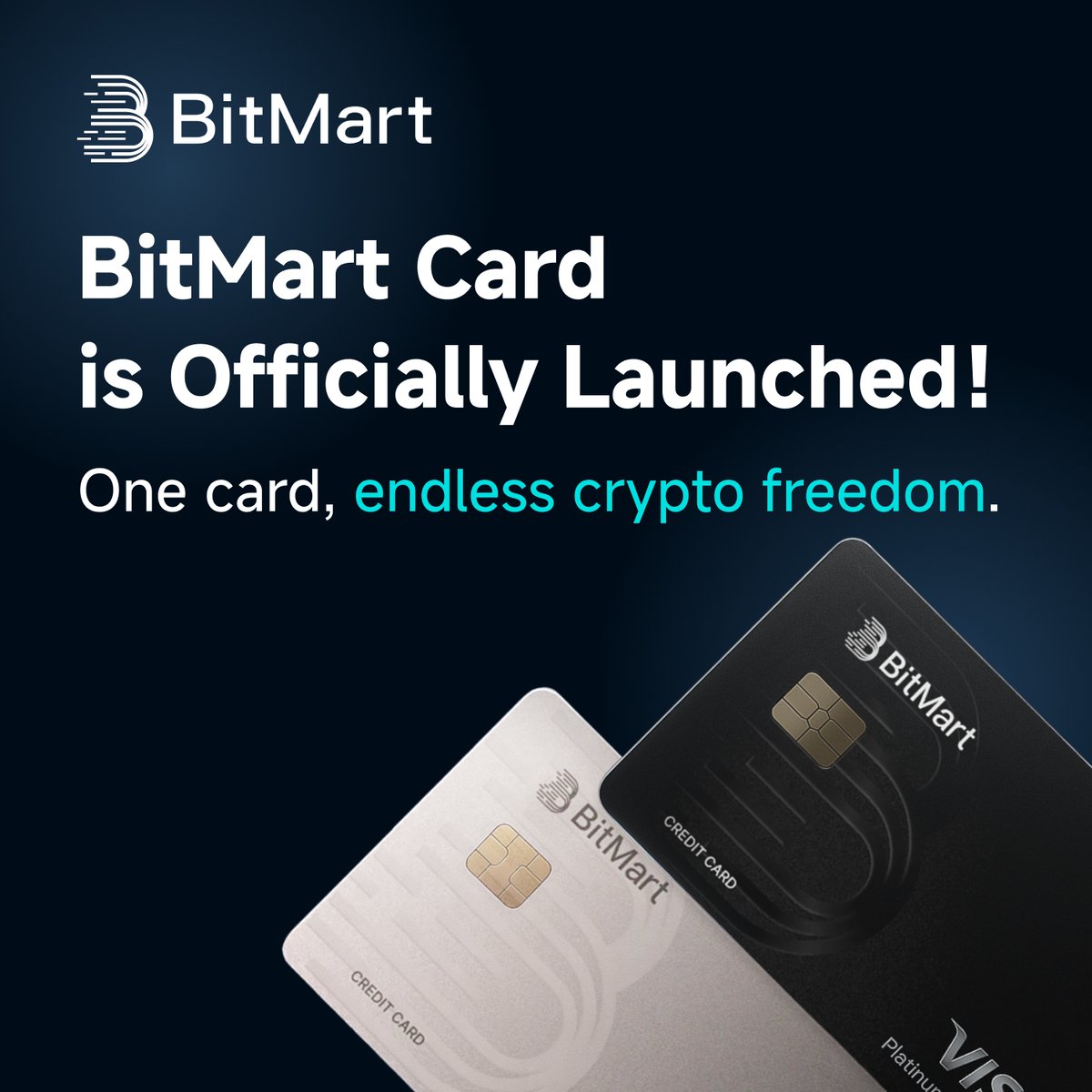 🚀BitMart Card is Officially Launched! 💳

One card, endless crypto freedom.

🔗For further information and to apply for the BitMart Card, please visit: bitmart.com/bitmart-card

#BitMartCard