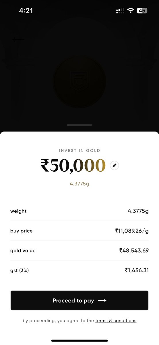 CRED launches Digital Gold feature

Now you can invest in pure 24K gold directly via the CRED app. Let’s break it down 🧵👇

1) You get two options to buy
•Start a monthly SIP (buy gold every month)
•Make a one-time purchase

2) Key benefits:
•Own 24 karat pure gold
•Insured