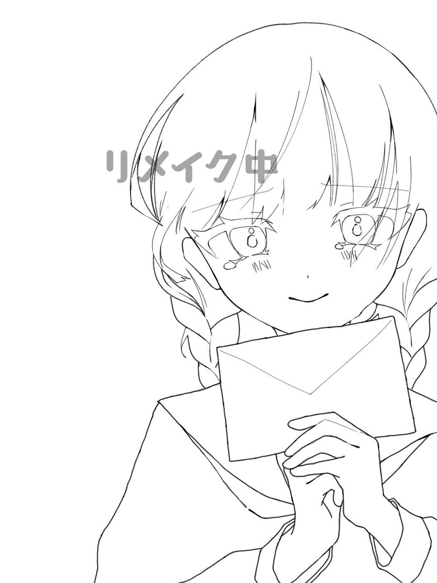 線画だけで綺麗なイラストを描けるように練習🍀