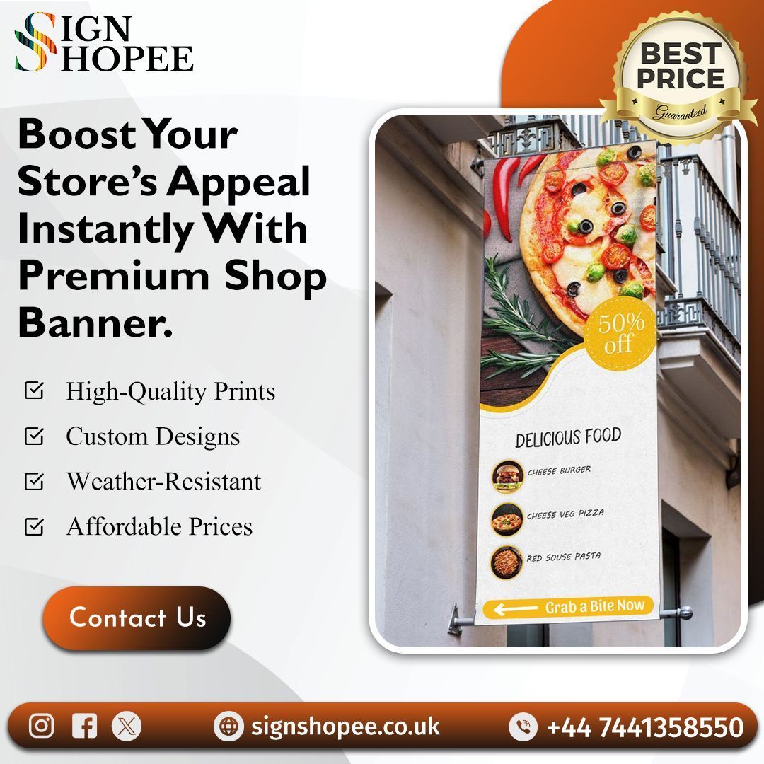 SignShopeeuk's tweet image. ✨ Make your storefront stand out with premium #ShopBanners from #SignShopee! 🚀 

🔗 signshopee.co.uk
📱 +44 7441 358550

#StorefrontDesign #CustomBanners #BusinessSigns #Marketing #Branding #RetailMarketing #SignageSolutions #PromotionalBanner #OutdoorAdvertising