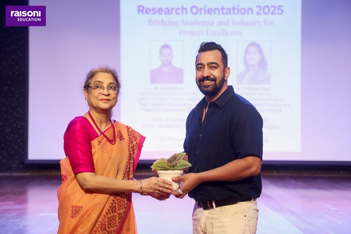 Raisoni Group (@raisoniworld) on Twitter photo SRWC, Nagpur hosted Research Orientation 2025: Bridging Academia & Industry for Project Excellence — an initiative to connect students with industry-driven insights for impactful research and projects.
#RaisoniEducation #AVisionBeyond #ProudlyRaisonian #SRWCNagpur SRWC, Nagpur hosted Research Orientation 2025: Bridging Academia & Industry for Project Excellence — an initiative to connect students with industry-driven insights for impactful research and projects.
#RaisoniEducation #AVisionBeyond #ProudlyRaisonian #SRWCNagpur