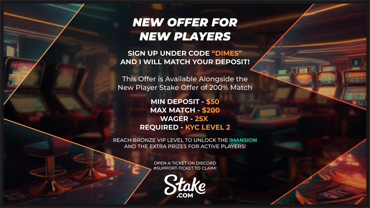 Be the messenger 📯 tippin’ out a few! Drop your @stake usernames, tag your homies and RT. 

FOLLOW LINK TO SIGN UP: stake.com/?c=dimes OPEN A TICKET ON DISCORD TO CLAIM OFFER discord.gg/frankdimes