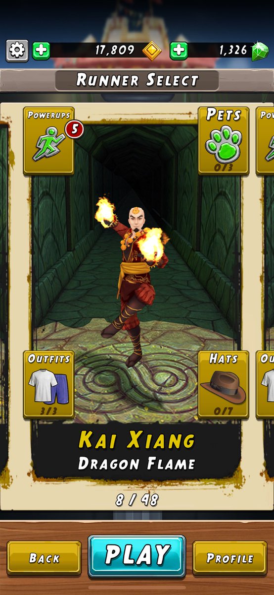 MagicOrder's tweet image. 和尚な人が手から炎が出る感じに進化！

ゲーム上特に何が変わるわけじゃないけど。

#TempleRun2